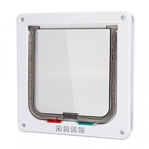 Depets Medium Cat Flap Door with 4 Way Lock (Outer Size 7.5