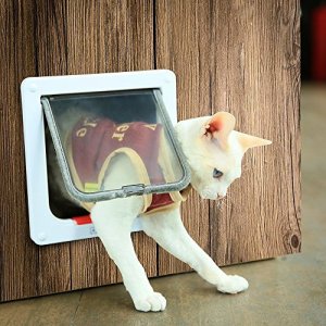 Depets Medium Cat Flap Door with 4 Way Lock (Outer Size 7.5