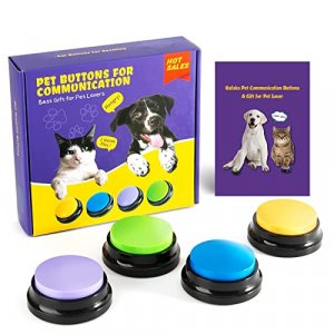 Kafaka Recordable Dog Buttons Dog Gifts, Dog Buttons for Communication Pet Training Buzzer, 20 Second Record & Playback Dog Talking Button Set Funny