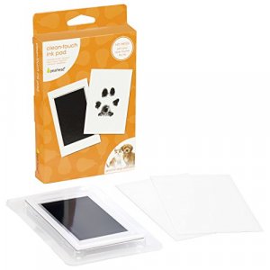 Pearhead Small Pet Paw Print Clean-Touch Ink Pad and Imprint Cards, for Small Sized Cats or Dogs, Pet Owner Gifts, DIY Keepsake Pawprint Maker, Black