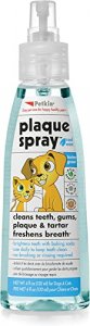Petkin Plaque Spray, Cool Mint, 4 Fl Oz Cleans Teeth & Gums, Removes Plaque & Tartar, Freshens Breath & Whitens Teeth with Baking Soda - Ideal Ca