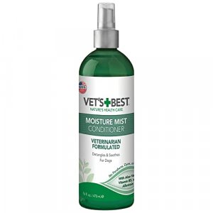 Vet's Best Moisture Mist Dog Dry Skin Conditioner| Dog Conditioner and Detangler Spray | Relieves Itchy Skin, Refreshes & Soothes | 16 oz