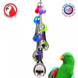 Bonka Bird Toys 1969 Spoon Delight Bird Toy African Grey Parrot, Amazon, Conure, Quaker, Caique, Eclectus, Small Cockatoos, Mini Macaws, and Similar