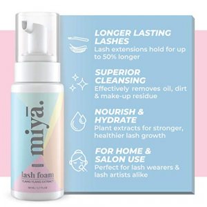 Eyelash Extension Cleanser + Rose Gold Mascara Wand & Brush | Eyelid Cleanser | Lash Bath | Paraben & Sulfate Free Makeup Remover Lash Cleanser for E