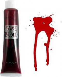 1pc Fake Red Blood Halloween Costume Fancy Dress Accessory Makeup Dress Up Vampire Zombie Face Body Paint Theatrical Fun