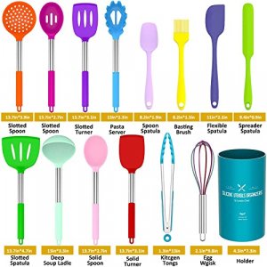 Silicone Cooking Utensil Set,Umite Chef Kitchen Utensils 15pcs Cooking  Utensils Set Non-stick Heat Resistan BPA-Free Silicone Stainless Steel  Handle Cooking Tools Whisk Kitchen Tools Set - Grey 