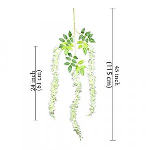 GPARK 12 Pack /45 inch /3.7ft Wisteria Artificial Fake Flower Bushy Silk Vine Ratta Hanging Garland for Wedding Party Garden Outdoor Greenery Home Wa