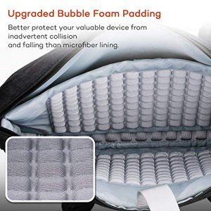 E-Tree Laptop Bag, 13.3 inch Shockproof Padded Laptop Case Briefcase Computer Bag Messenger Bag Work Bag 13-14 inch for Men Women Black