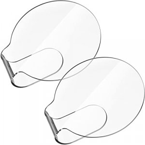 Makeup Mixing Palette 2 Pieces Handheld Makeup Mixing Tray Acrylic Foundation Mixing Tray Clear Foundation Palette Eyeshadow Makeup Hand Palette Cosm