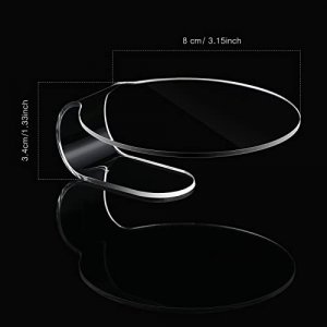 Makeup Mixing Palette 2 Pieces Handheld Makeup Mixing Tray Acrylic Foundation Mixing Tray Clear Foundation Palette Eyeshadow Makeup Hand Palette Cosm