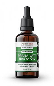 Prana Vata Nasya Oil Organic - Herbal Nasal Drops for Clarity of Mind, Improve Concentration, Soothe Headaches, (1 Pack)