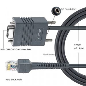 VIMVIP 6ft USB Cable for Symbol LS1203/LS2208/LS4208/LS9203/LS9208/LS7808/LS7708/DS6708/DS6708/LS3008/LS3408 RJ45 to DB9 Female Bar Code Scanner Seri