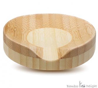 New Item! | Premium Bamboo Spoon Rest | 100% Organic Bamboo Wooden Holder for Spoons, Spatulas, Ladles, Teaspoons and Other Kitchen Cooking Utensils 