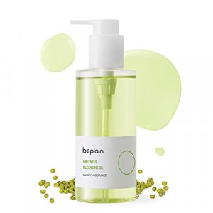 beplain Greenful Vegan Cleansing Oil 6.76 oz | Natural deep cleansing oil for Sensitive & Dry skin | Stubborn Makeup Remover | Gentle pore cleanser |