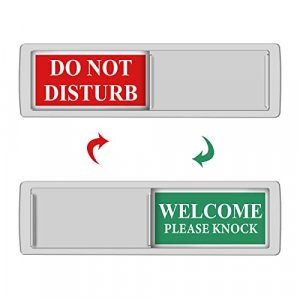 Privacy Sign - Do Not Disturb / Welcome Sign for Home Office Restroom Conference Hotel Hospital, Easy to Read Non-Scratch Magnetic Slider Door Indica
