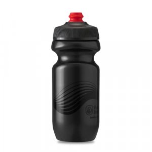 Polar Bottle Breakaway Wave Lightweight Bike Water Bottle - BPA-Free, Cycling & Sports Squeeze Bottle (Charcoal Black 20 Oz)