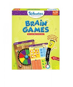 Skillmatics Educational Game: Brain Games | Reusable Activity Mats with Dry Erase Marker | Gifts, Travel Toy & Learning Tools for 6 Year Olds and Up