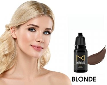 Mellie Microblading Pigment Ink Blonde 10 Ml/.35Fl.Oz | Medical Grade | No Mixing | Long Lasting Professional Tattoo Ink Best Microblading Pigment Fo