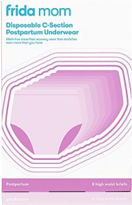Frida Mom Disposable High Waist C-Section Postpartum Underwear | Super Soft, Stretchy, Breathable, Wicking, Latex-Free, Regular (8 Count)