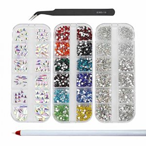 Beadsland 5280 Pieces Nail Art Rhinestones With 120 Pieces Multi