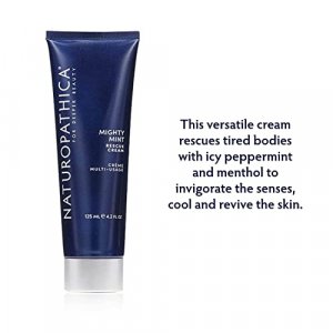 Naturopathica Mighty Mint Rescue Cream - Legs Foot Lotion w/ Peppermint & Menthol to Soften, Cool and Revive Skin - Made in USA, 4.2 oz. (125 ml)