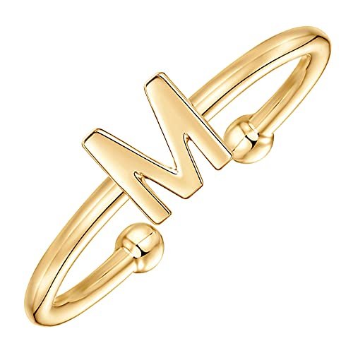 Buy Mitali Jain Gold Initial Ring-N online