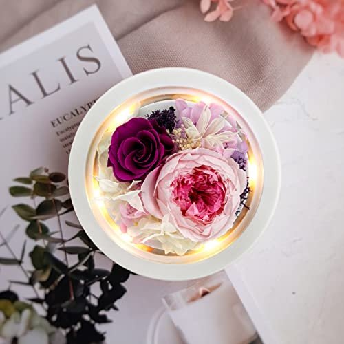 Forever Flowers Preserved Roses Gift for Women Mom Girlfriend Wife - Fresh  Real Roses Eternal Flowers Elegant Present for Valentine's Day Birthday