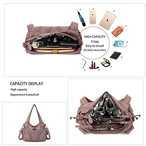 Women Handbags Synthetic Leather Top Handle Satchel Purse With Sling