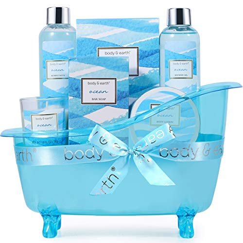 Bath Gift Set for Women, Body & Earth Spa Gift Baskets for Women