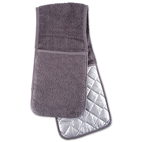 DII Dark Green Terry Oven Mitt (Set of 2) - Heat Resistant