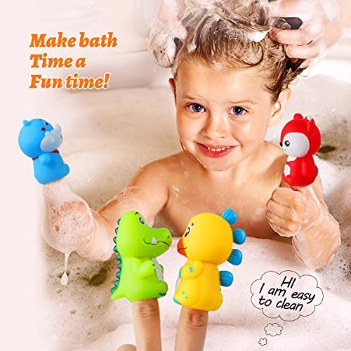 10 pcs dinosaur finger puppets story hour kids funny dinosaur toys pinata  party favors toy plastic puppets new color assorted