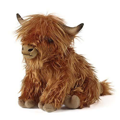 KCFT 23Cm Living Nature Highland Cow Soft Toy with Sound