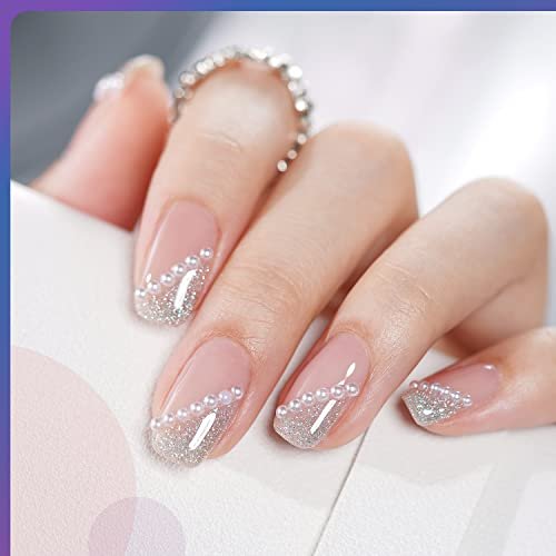 Silver pink nails - 65 photo