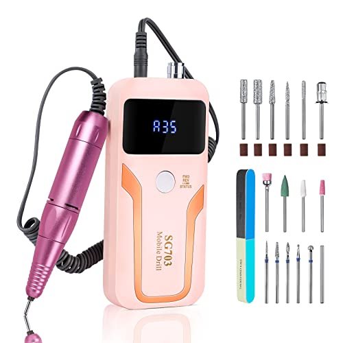 JiaSheng 20000 Electric Nail Drill Professional Nail File Drill Acrylic  Nails Kit for Manicure Gel Nail Polish Remover with 1 Pack of San