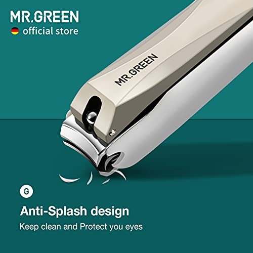 MR.GREEN Nail Clippers with Catcher, Professional Stainless Steel Fingernail  and Toenail Clipper Cutter, Trimmer Set