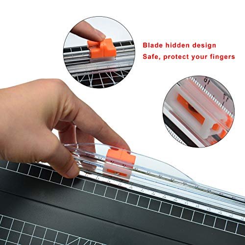 WORKLION Paper Cutter - A4 Paper Craft Cutter with Security Blade for Cut  Gift Card, Coupon, Label, Cardstock, Photo, 12 inch Black Office Paper Trim  - Imported Products from USA - iBhejo