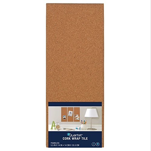 Quartet Modular Natural Frameless Bulletin Board, 5.5 X 14 Inches, Cor