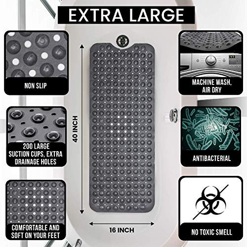 Extra Long Bath Mats: Non-Slip Bathub Mat