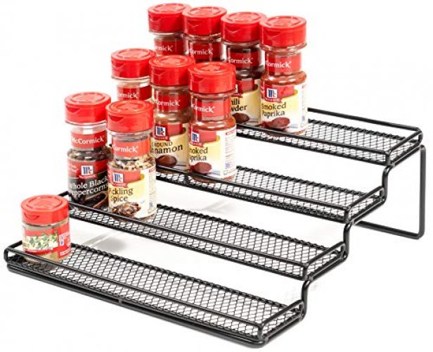 Kitchen Countertop Organizer,Black Metal Cupboard Stand Spice Rack