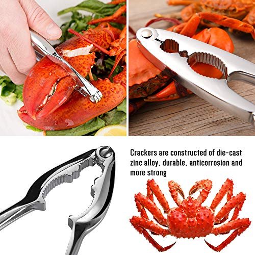 11-piece Seafood Tools Set includes 2 Crab Crackers, 4 Lobster Shellers, 4  Crab Leg Forks/Picks and 1 Seafood Scissors - Nut Cracker Set - Imported  Products from USA - iBhejo