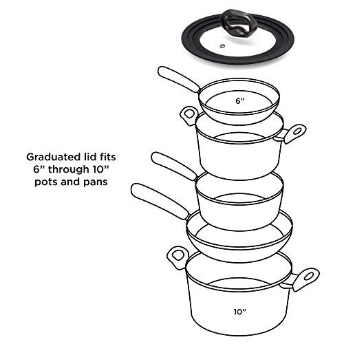 8 Frying Pan Lid in Tempered Glass, by Ozeri