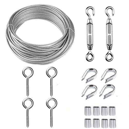 TooTaci Wire Trellis Kit/Heavy Duty Picture Wire,1/16 Stainless