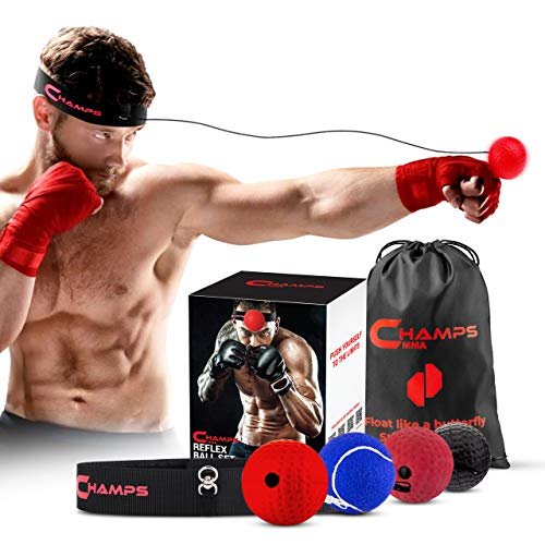 Boxing Reflex Balls Set Of 4 Boxing Ball Mma Gear Of With Varying Weights  With Adjustable Headband And 4 Spare Strings To Improve Speed And Hand- -  Imported Products from USA - iBhejo