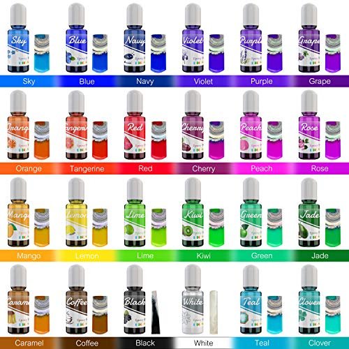 Epoxy UV Resin Pigment - 24 Color Liquid Epoxy Resin Color Dye for