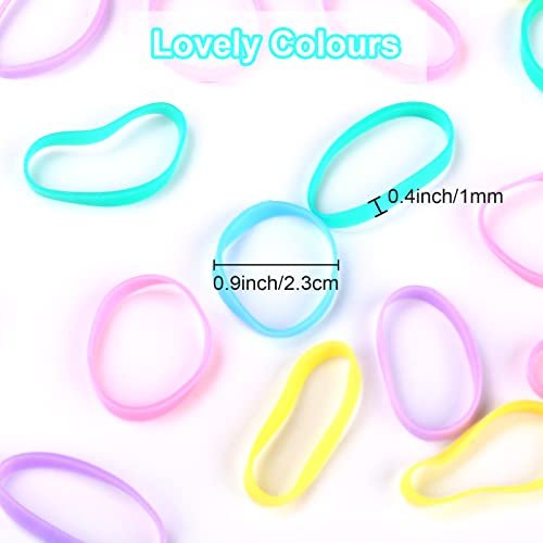 2000 PCS Mini Small Rubber Bands for Hair, Tiny Colorful Hair