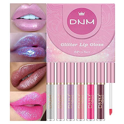 Cosmetics Lip Glitter Kit Long Lasting Waterproof Shiny Glitter Lip Powder  Set for Makeup Lips Art 