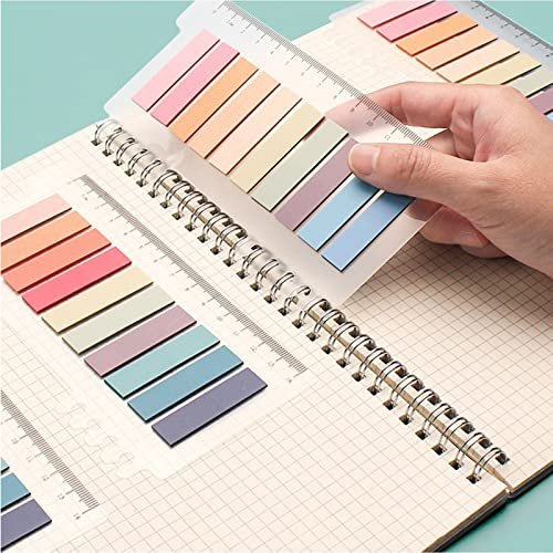 1200 Pieces Sticky Tabs, 60 Colors Colorful Book Tabs with Ruler for Index  Callout, Tabs for Annotating Books, File Classification, Book Notes