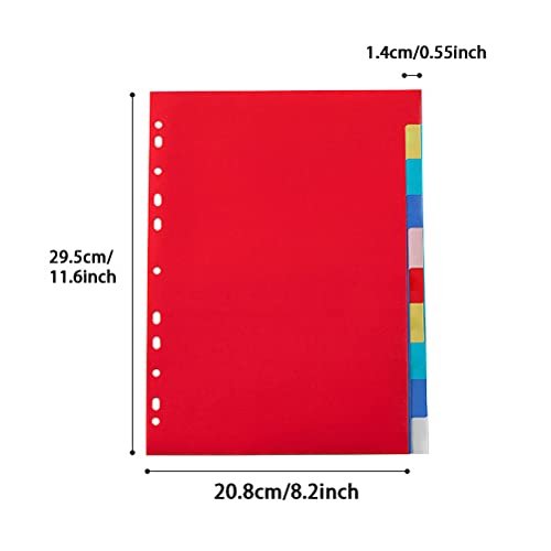 3 Ring Binder Dividers with 5-Tabs for Letter Size, 1/5 Cut, 3-Hole  Punched, Bla | eBay