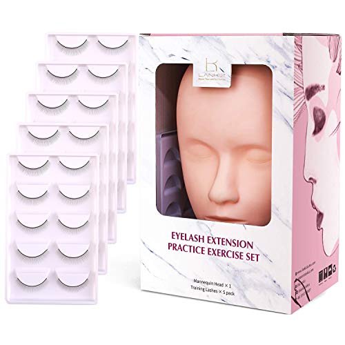 Lankiz Lash Mannequin Head, Lash Extension Kit With 25 Pairs Practice  Lashes For Training Eyelash Extensions, Cosmetology Doll Face Head,  Skincare Es - Imported Products from USA - iBhejo