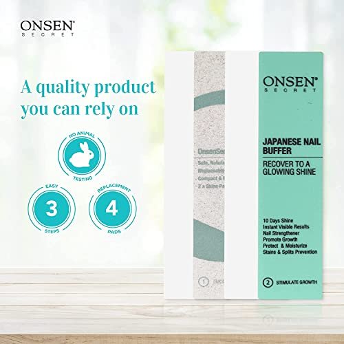 Onsen Secret Nail Buffer Block Replacement Pads - 3 Way Buffing Block  Smooth Shine Natural Nail Buffing Pads w/ 3 Sides Coarse, Soft, Silky, Nail  Buf - Imported Products from USA - iBhejo